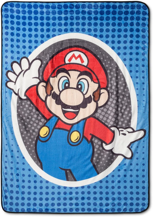 Super Mario Mr Mustache Blanket Oversize