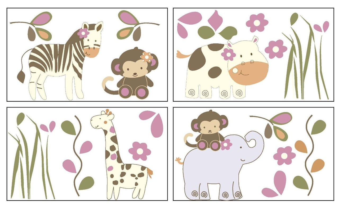 CoCaLo Jacana Removable Wall Appliques, Orchid/Yellow/Lavender/Brown