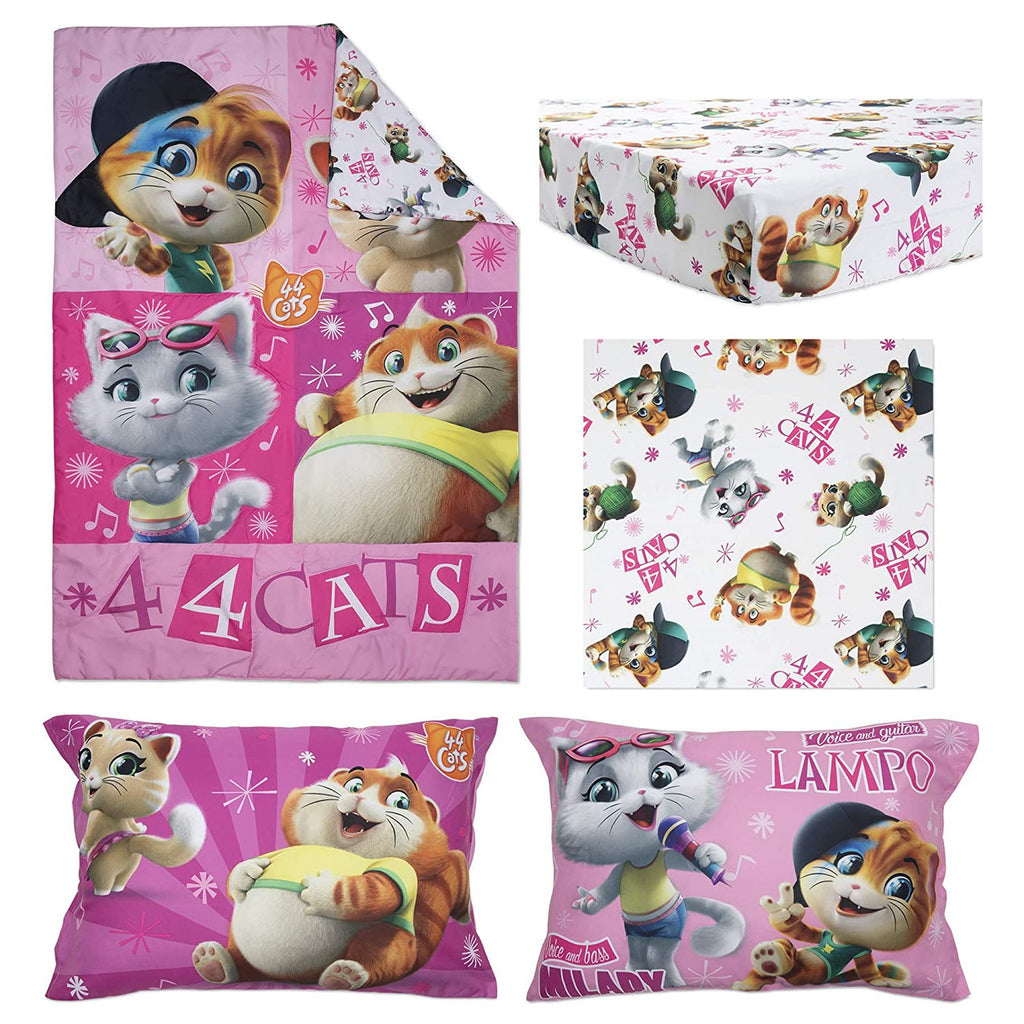 44 Cats 4 Piece Toddler Bedding Set