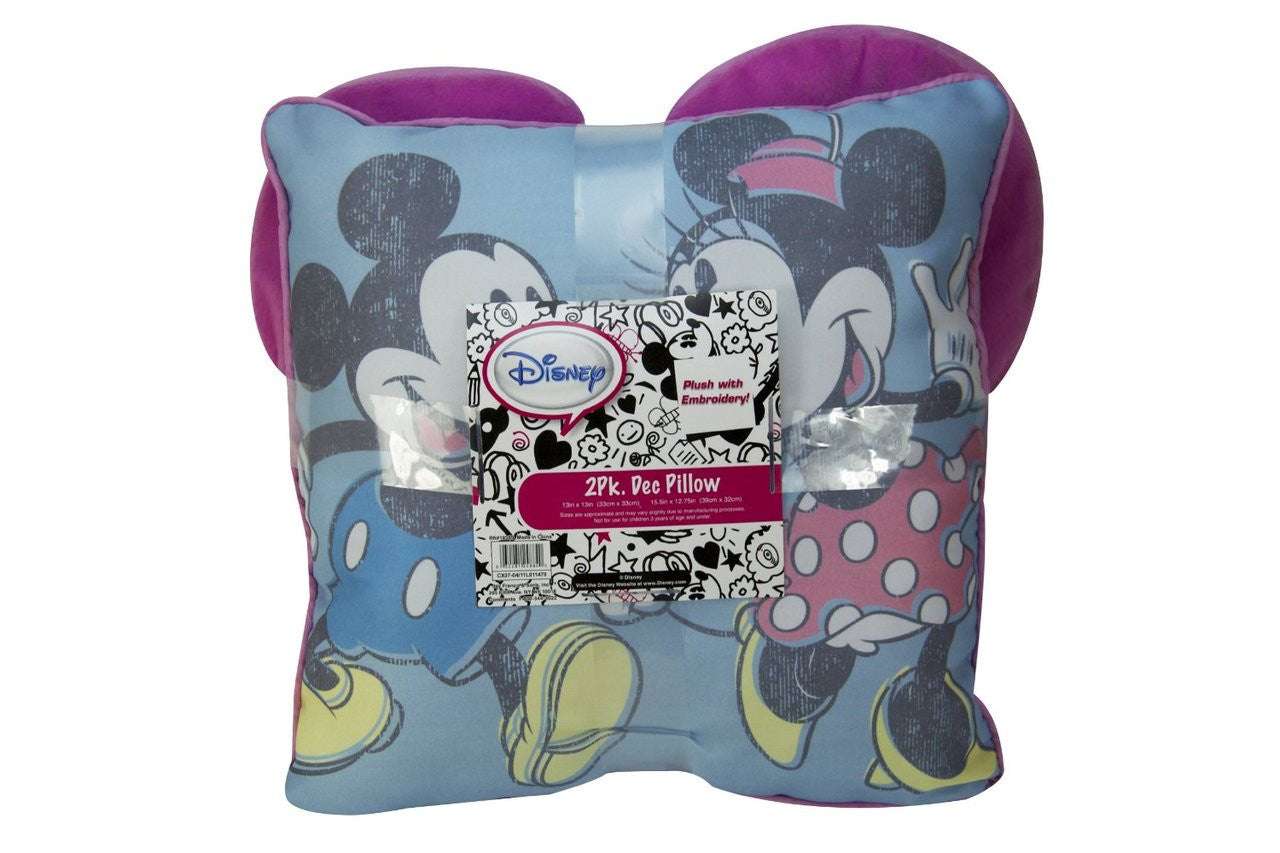 Disney Mickey and Minnie Decorative Pillow, Pack of 2