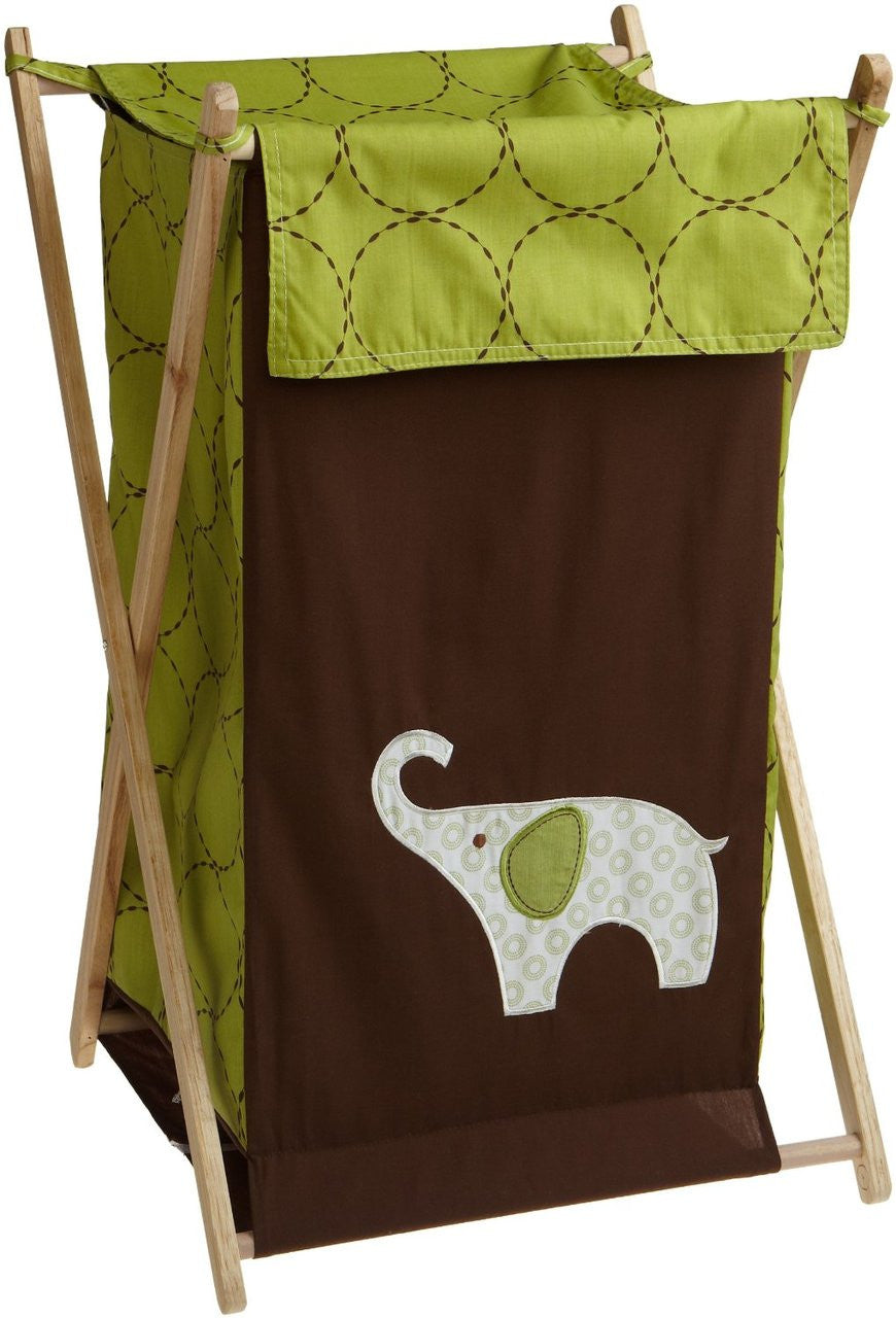 Carter's Green Elephant Hamper, Green/Choc, 17 X 16 X 27"