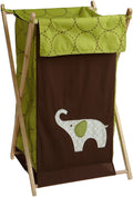 Carter's Green Elephant Hamper, Green/Choc, 17 X 16 X 27"