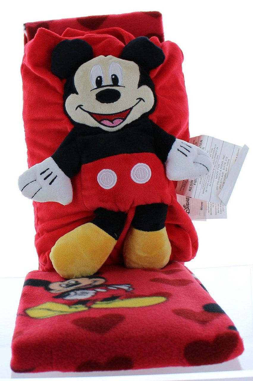 Disney Mickey Mouse Clubhouse 3D Plush tote bag and throw blanket set