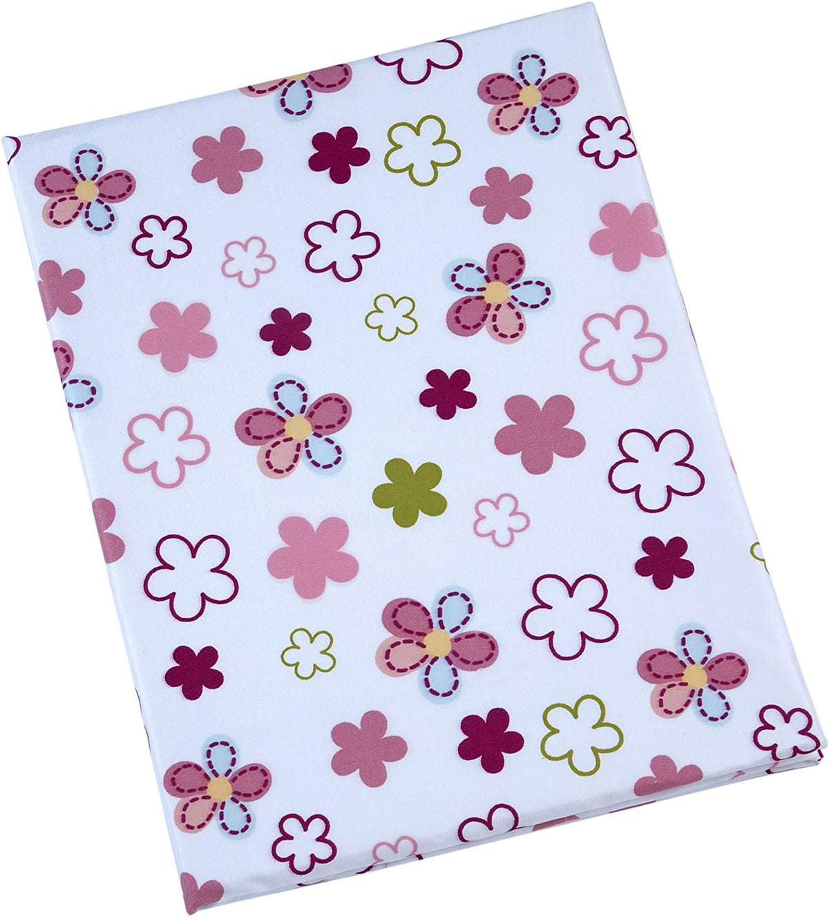 Everything Kids Hoot Hoot Owl 4-Piece Toddler Bedding Set, Comforter, Fitted Sheet, Flat Sheet & Pillowcase, Pink and White