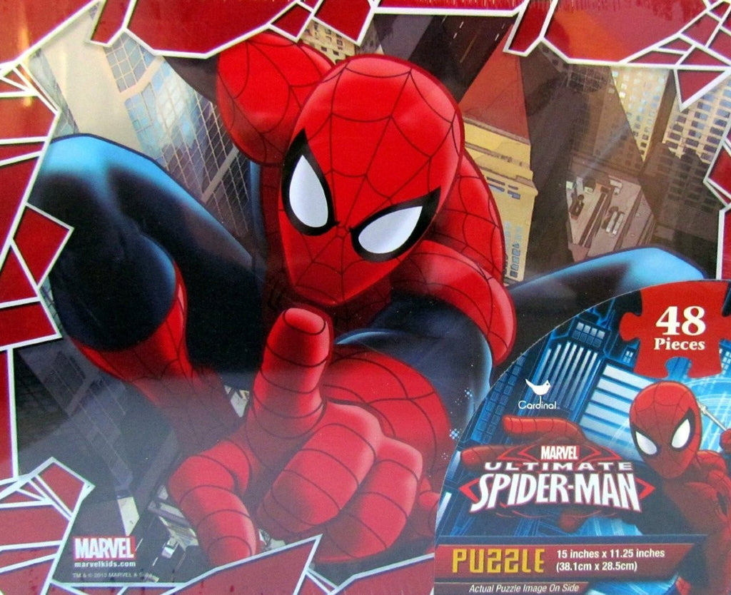 Spiderman 48 Piece Puzzle in Tin Lunchbox