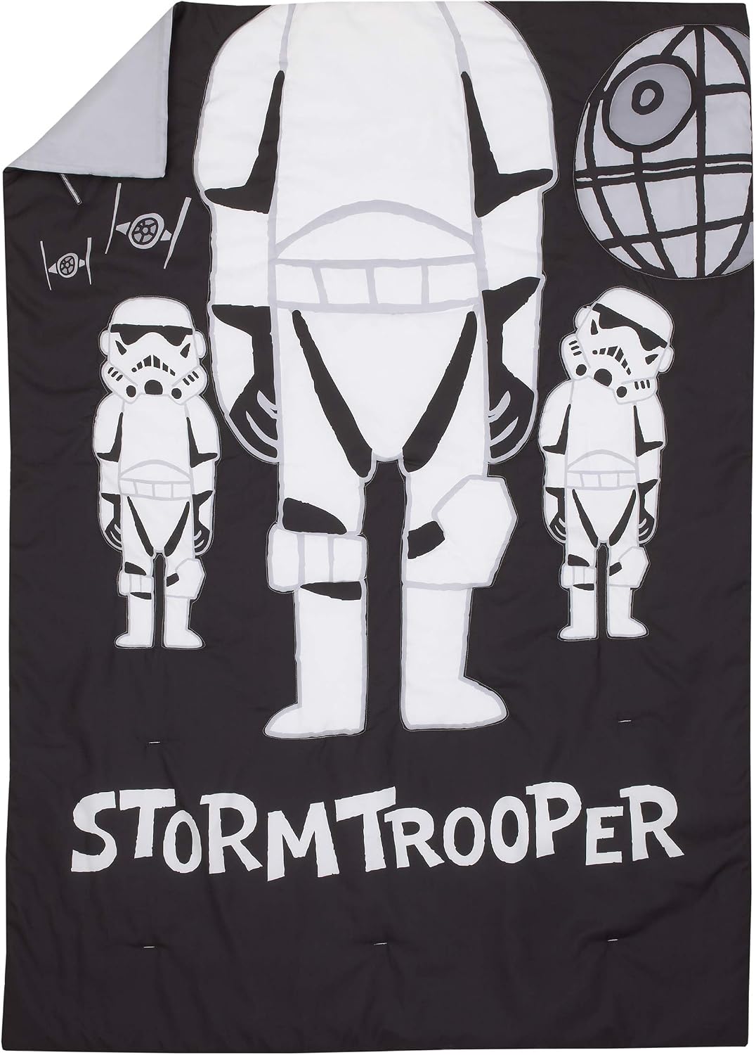 Star Wars Stormtrooper 4-Piece Toddler Bedding Set, Soldier of the Empire Comforter, Fitted Bottom Sheet, Flat Top Sheet & Pillowcase,