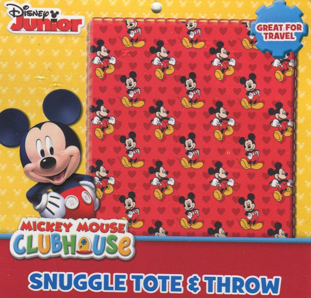 Disney Mickey Mouse Clubhouse 3D Plush tote bag and throw blanket set
