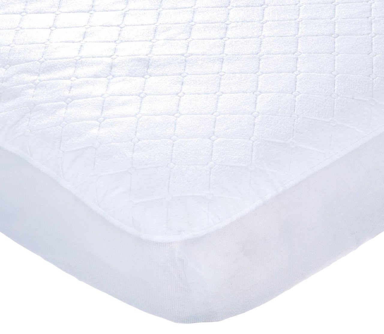Carter's Keep Me Dry Waterproof Fitted Quilted Crib Pad, White