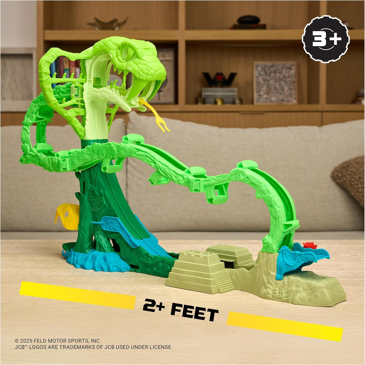 Monster Jam Mini Jams Cobra's Crazy Escape Motorized Playset with Exclusive Mini Trucks, Cobra Track Set for Kids Ages 3 and Up