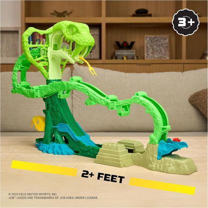 Monster Jam Mini Jams Cobra's Crazy Escape Motorized Playset with Exclusive Mini Trucks, Cobra Track Set for Kids Ages 3 and Up