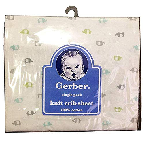 Gerber Baby Boy Crib Sheet - Colorful Elephants