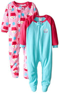 Gerber Baby-Girls Newborn 2 Pack Blanket Sleepers, Cupcake, 24 Months