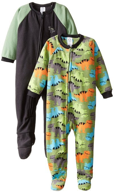 Gerber Little Boys' 2 Pack Blanket Sleepers, Dino, 4T