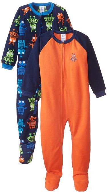 Gerber Little Boys' 2 Pack Blanket Sleepers, Robot, 3T
