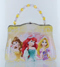 Disney Princess Purse Shaped Tin Box With Beaded Handle-Yellow