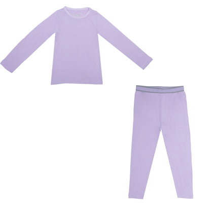 EVERYDAY KIDS Girls Purple Thermal Top and Bottom Underwear Set