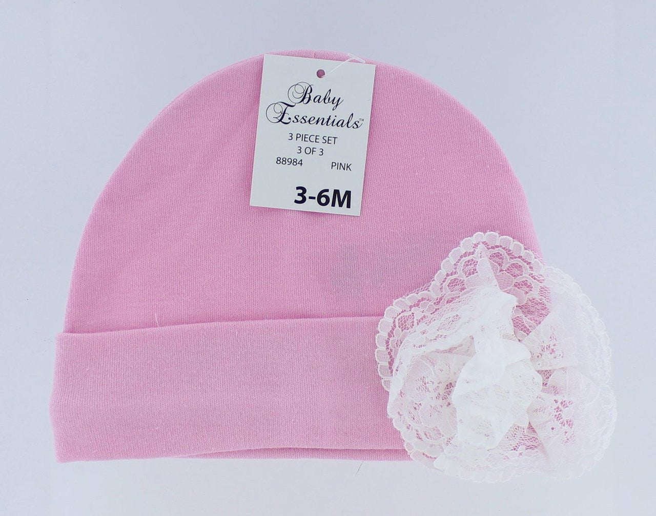 Pink & White Lace Diaper Cover Set - Baby Girl (3-6 mos.)