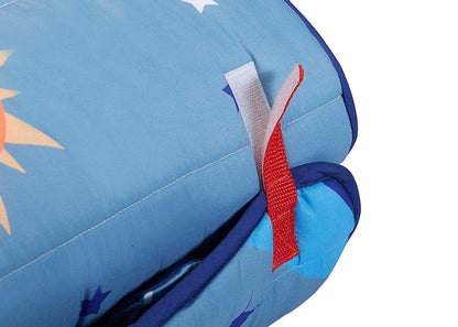 EVERYDAY KIDS Toddler Nap Mat w/Removable Pillow -Outer Space Adventures