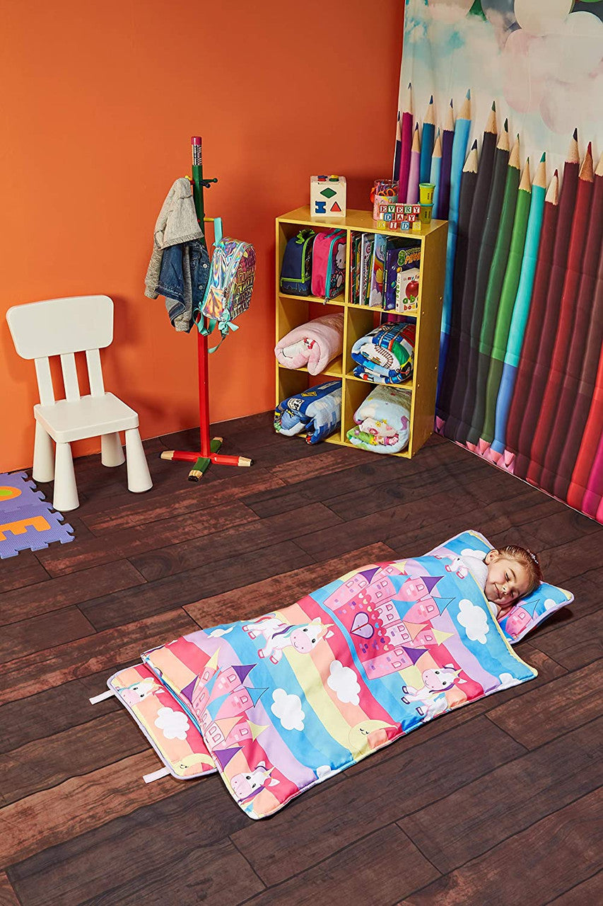 EVERYDAY KIDS Nap Mat with Removable Pillow - Unicorn Dreams
