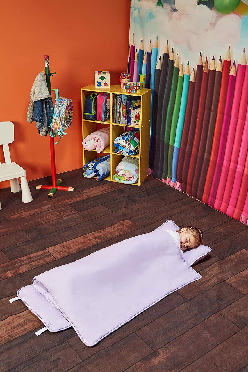 EVERYDAY KIDS Nap Mat with Removable Pillow - Lavender