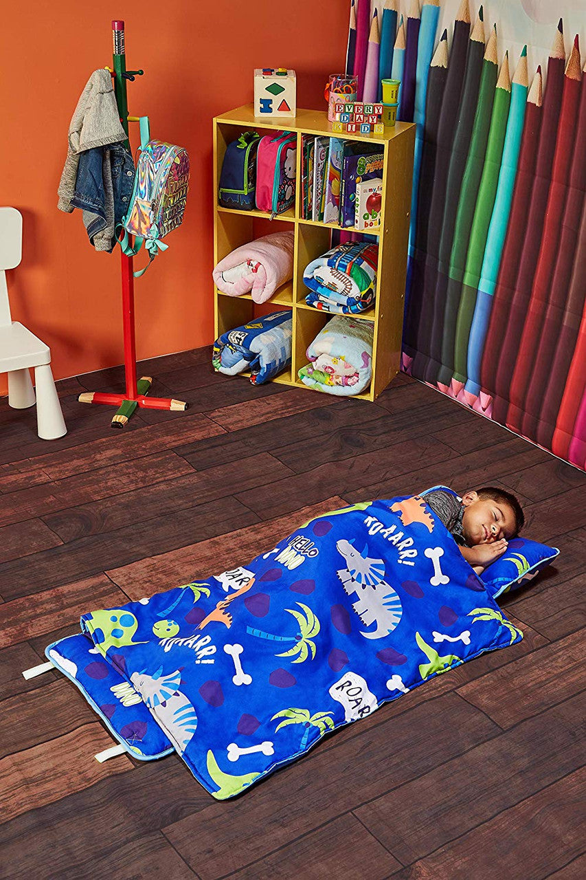 Everyday Kids Nap Mat with Removable Pillow - Roarin' Dinos