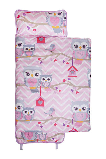 Everyday Kids Nap Mat with Removable Pillow - Sweet Owls
