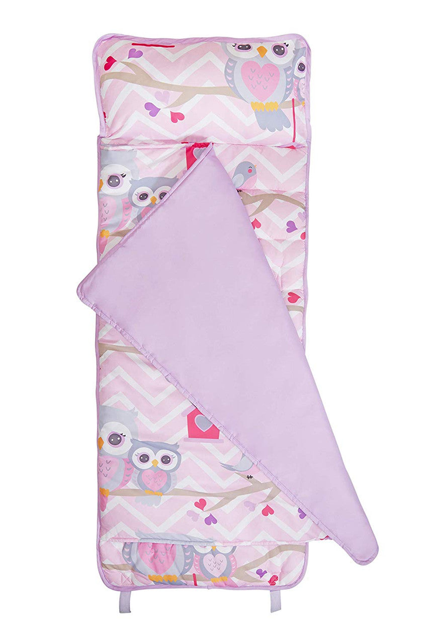 Everyday Kids Nap Mat with Removable Pillow - Sweet Owls