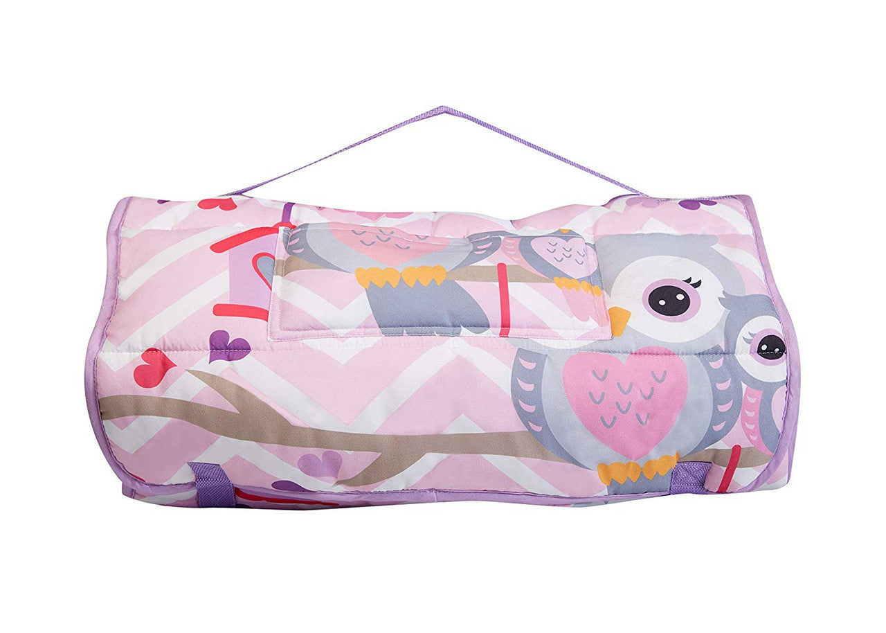 Everyday Kids Nap Mat with Removable Pillow - Sweet Owls