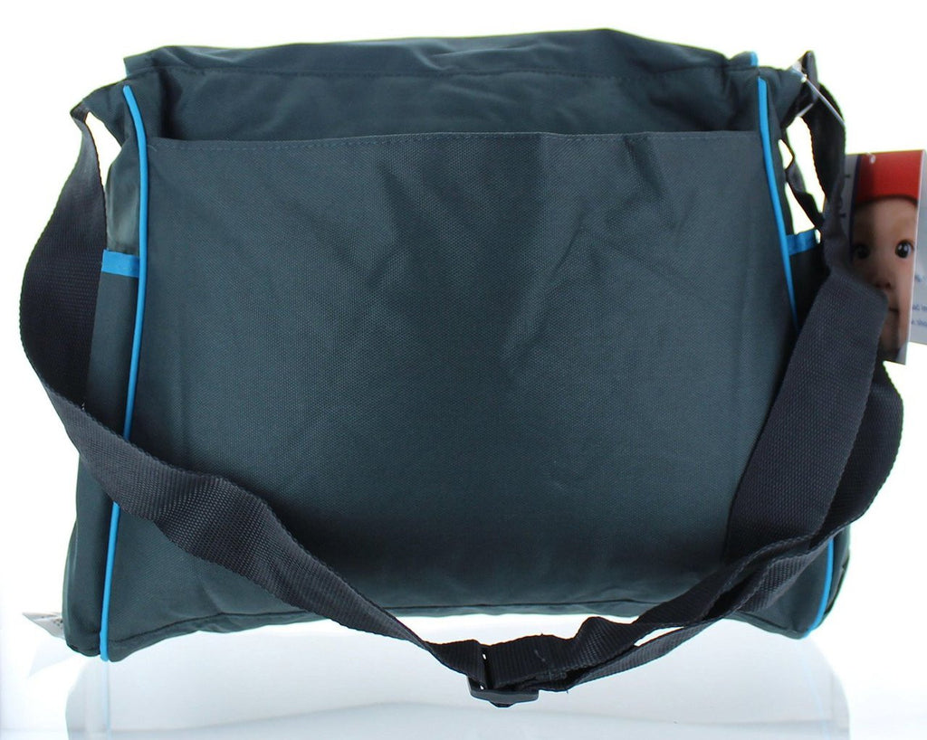 Baby Essentials Messenger Diaper Bag - Grey/Blue
