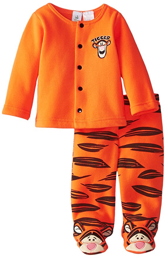 Disney Baby Boys Tigger Fleece Jacket Pant Set with Footies