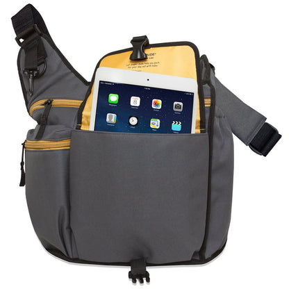 Diaper Dude Sport Bag by Chris Pegula - Grey Sling Messenger Diaper Bag