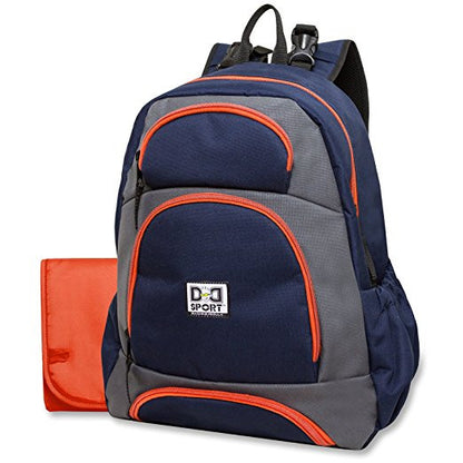 Diaper Dude Sport Backpack Diaper Bag by Chris Pegula - Navy/Grey Colorblock