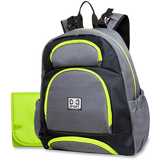 Diaper Dude Sport Backpack Diaper Bag by Chris Pegula - Grey Colorblock