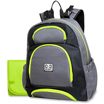 Diaper Dude Sport Backpack Diaper Bag by Chris Pegula - Grey Colorblock