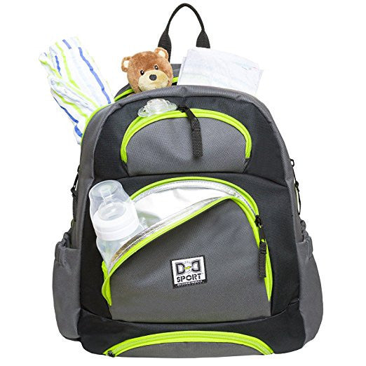 Diaper Dude Sport Backpack Diaper Bag by Chris Pegula - Grey Colorblock