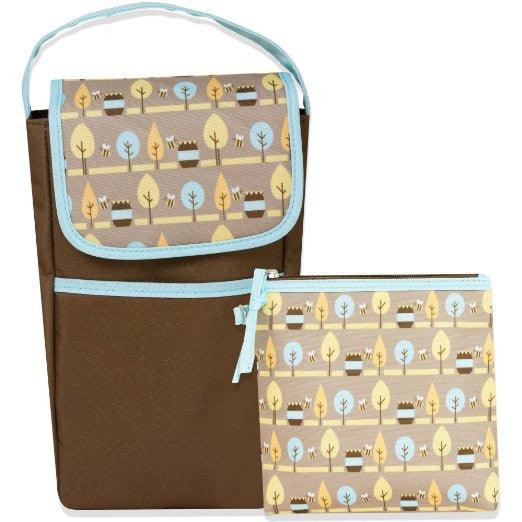 Disney Winnie the Pooh Brown Leaf 5-in-1 Diaper Bag