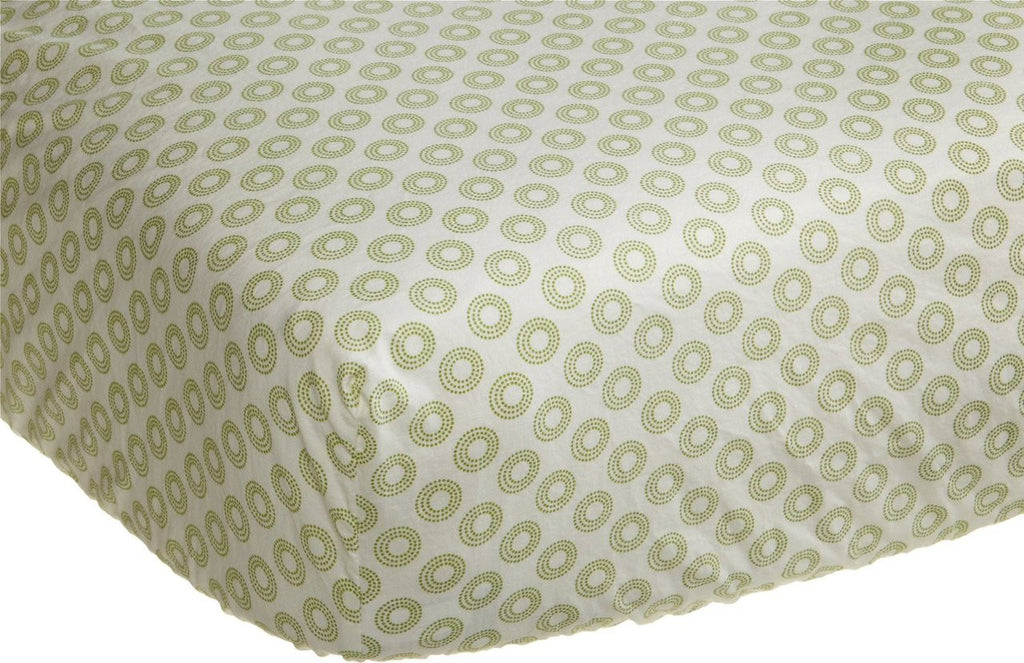 Carter's Green Elephant Fitted Sheet, Green 28 X 52"