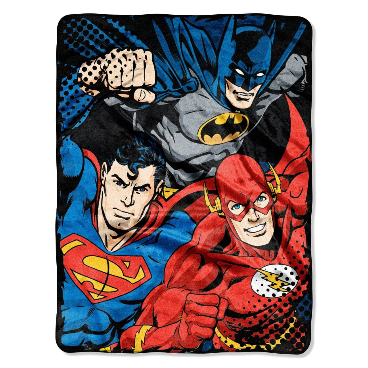 "Justice League, League Trio" Micro Raschel Throw