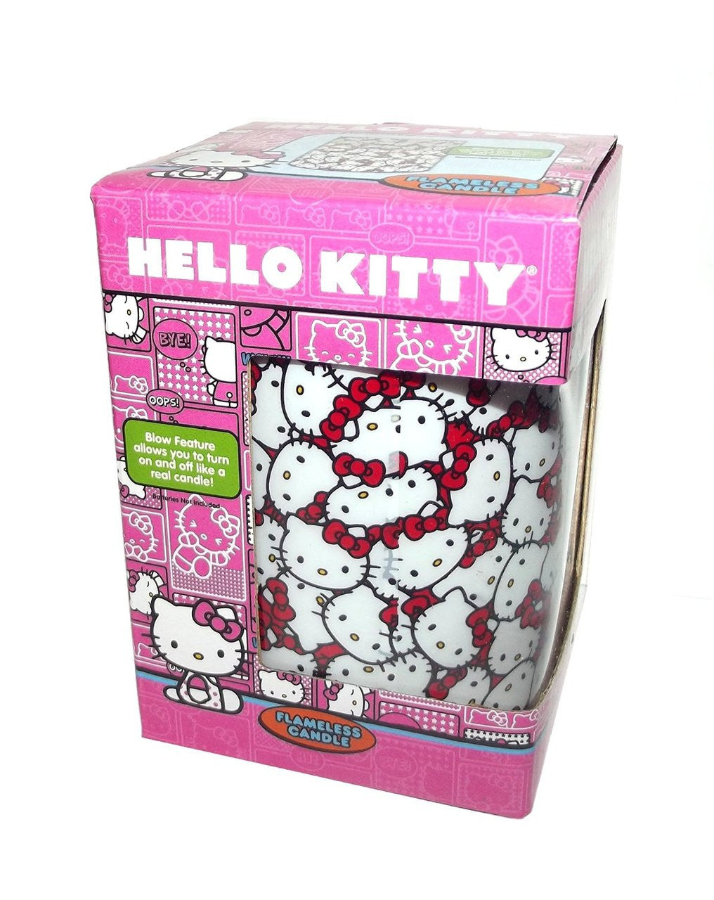 Hello Kitty Faces Cylindrical Flameless Candle Night Light