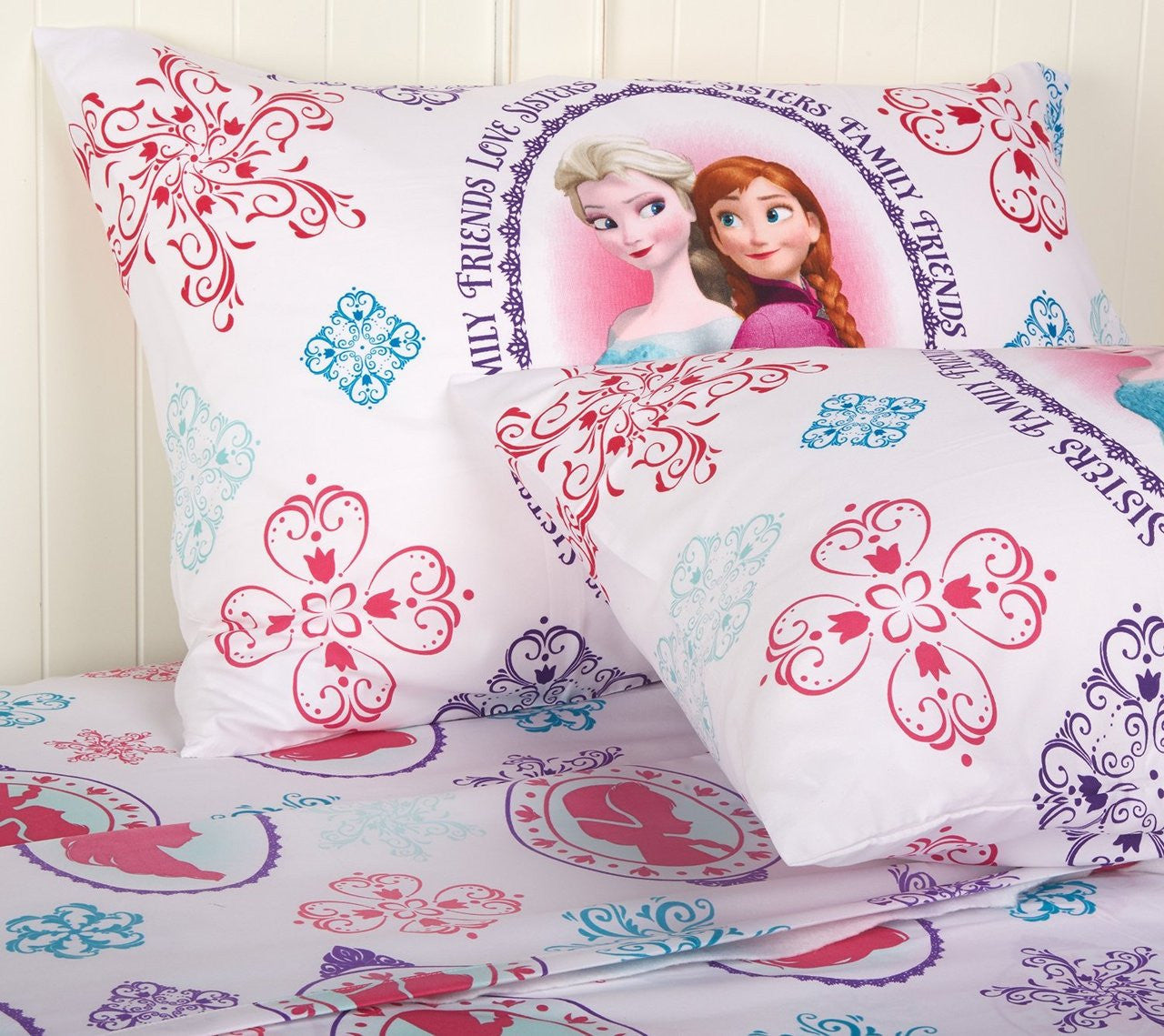 Disney Frozen Anna and Elsa "Snowflake" Sheet Set, Full