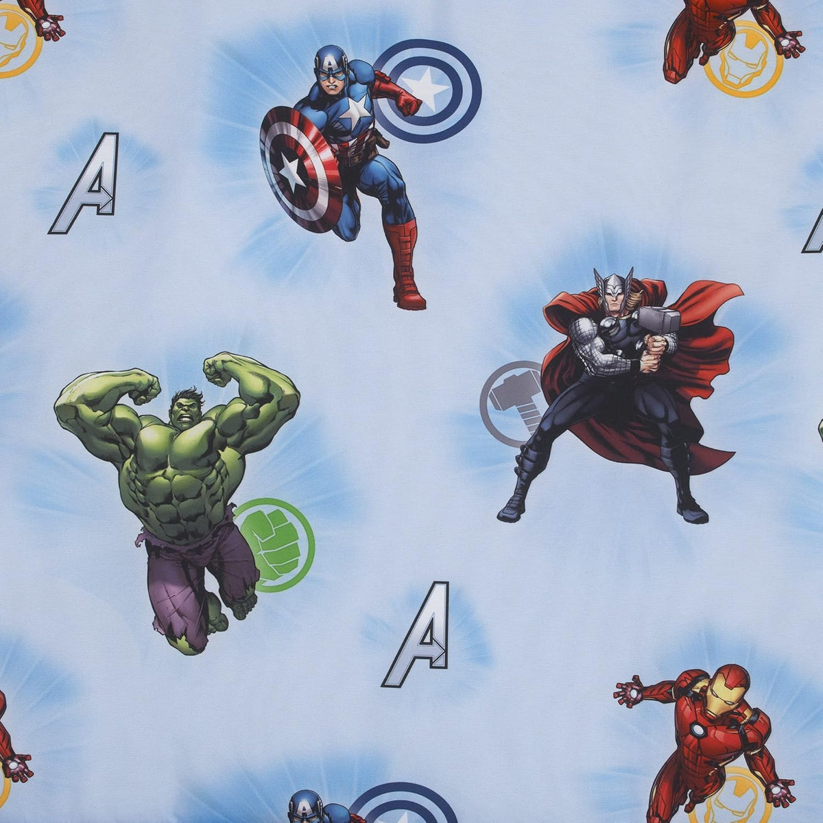 Marvel Avengers Toddler Padded Nap Mat with Built-In Pillow, Daycare Rest Mat, Light Blue
