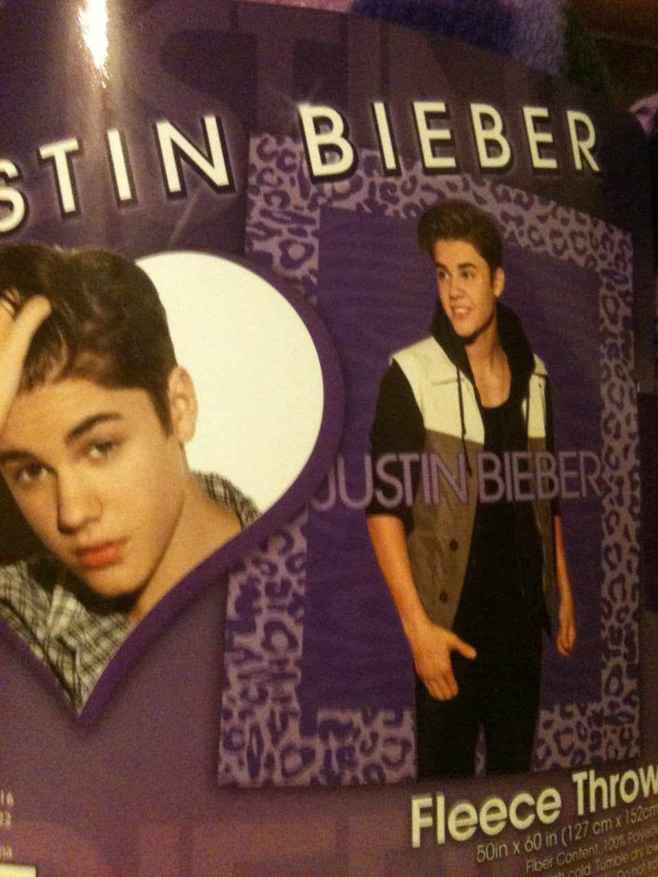 Justin Bieber Fleece Throw