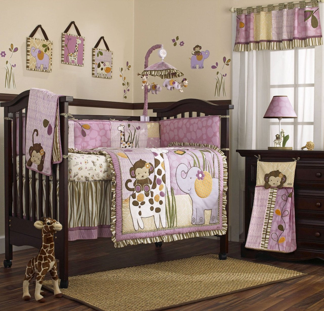 CoCaLo Jacana Removable Wall Appliques, Orchid/Yellow/Lavender/Brown