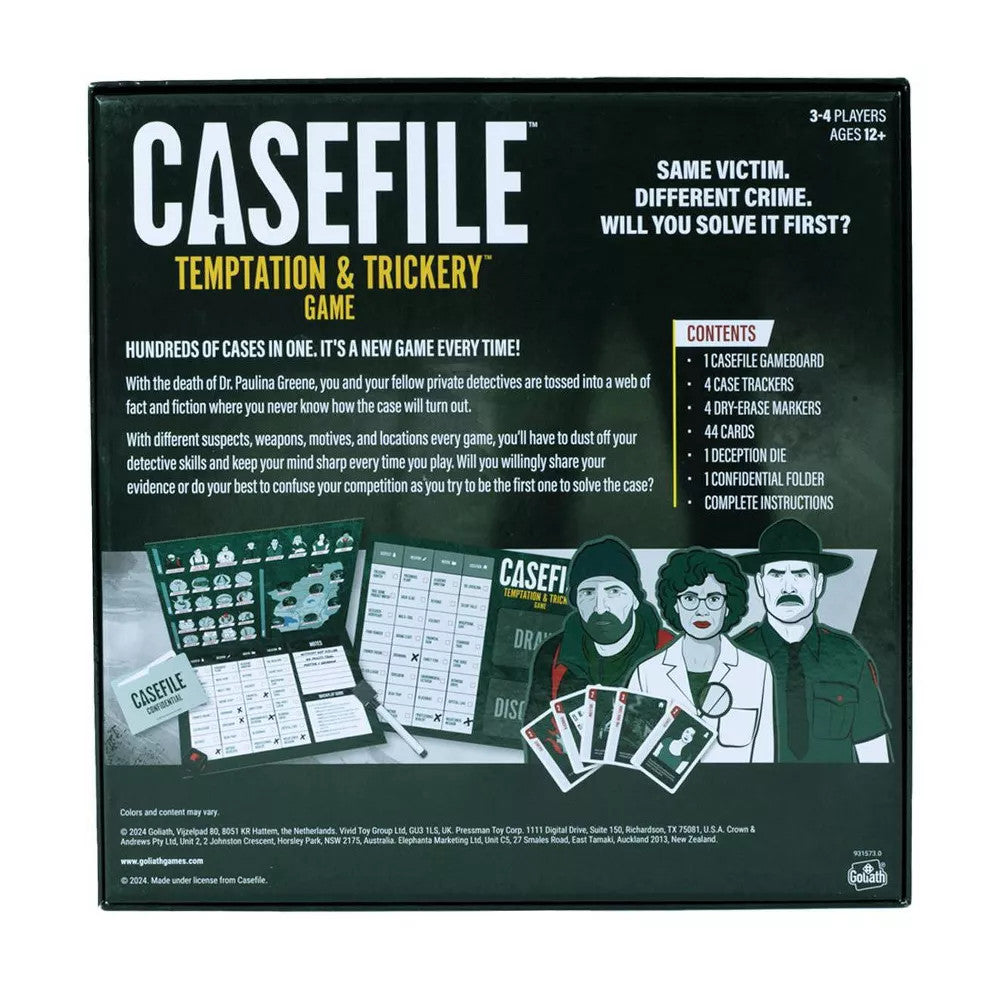 Casefile: Temptation & Trickery Mystery Board Game – Solve the Crime Before Anyone Else