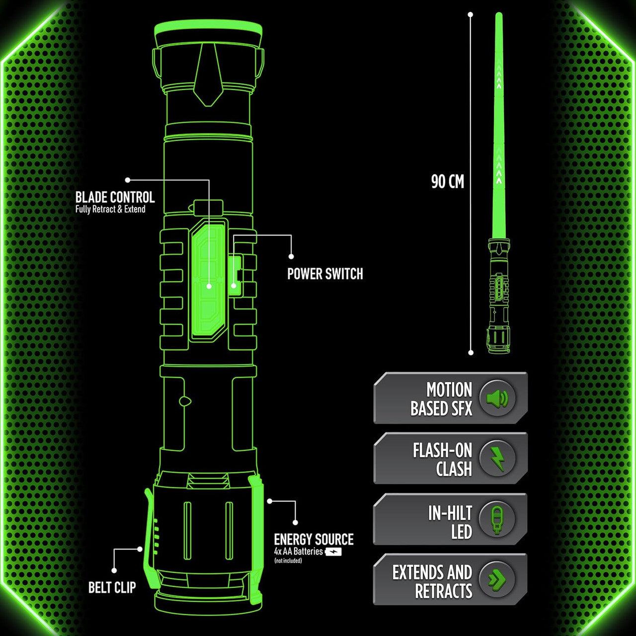 Power Saber Energy Blade Green First Ever Automatic Saber