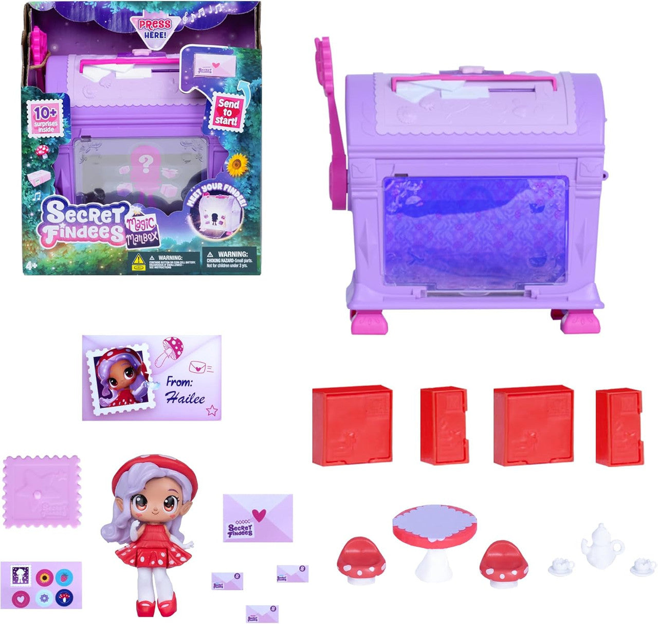 Secret Findees Magic Mailbox Purple - Includes Either Hailee or Zoee