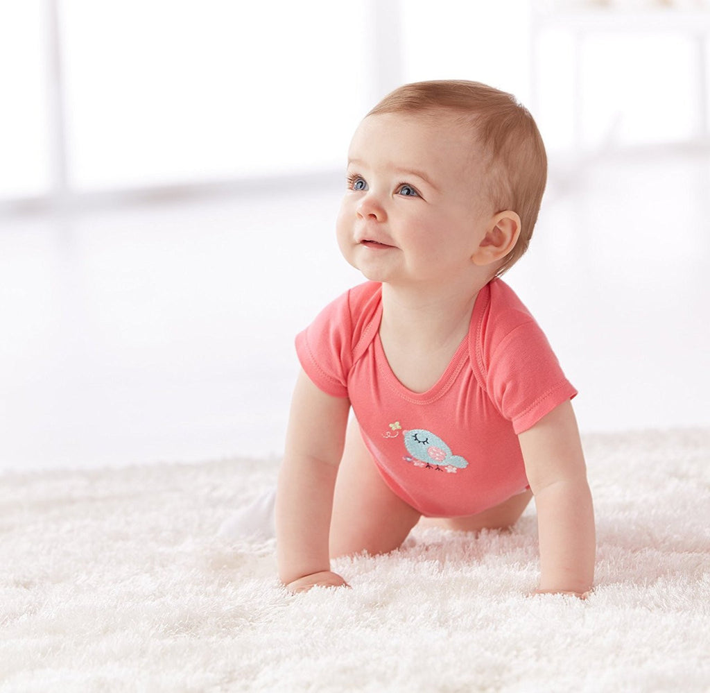 Gerber Baby Girls' 5 Pack Onesies, Birdie, 0-3 Months