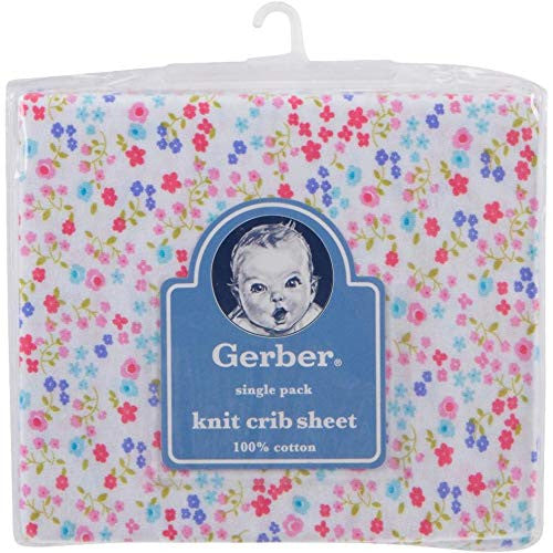 Gerber Baby Girl Crib Sheet - Floral Print