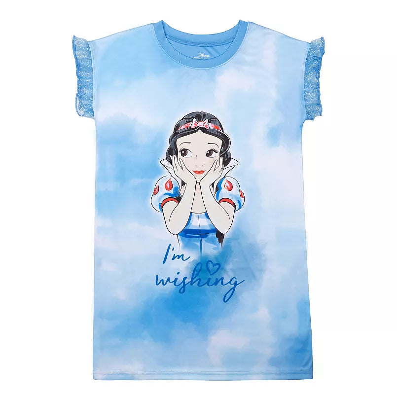 Disney Snow White Girls Blue Nightgown Sleepwear