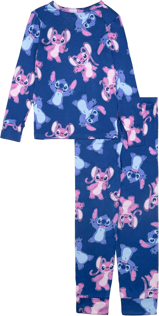 Disney Lilo & Stitch Toddler Girls 2-Piece Pajama Set – Long Sleeve Top and Matching Pants